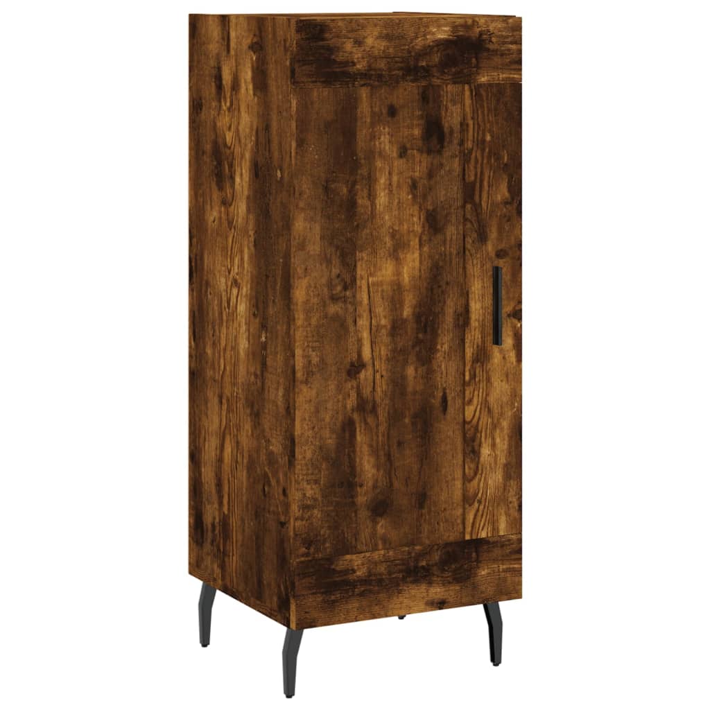 skab 34,5x34x180 cm konstrueret træ røget egetræ