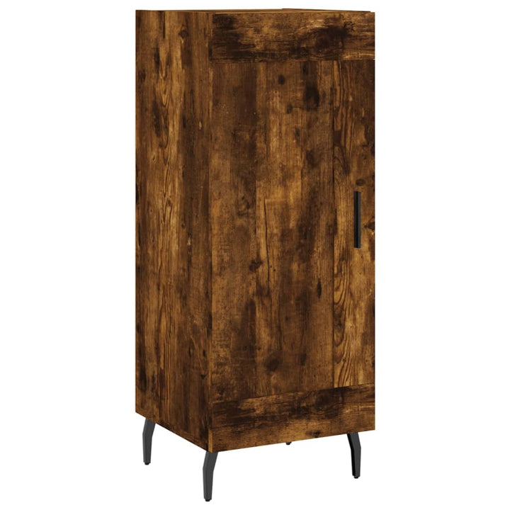 skab 34,5x34x180 cm konstrueret træ røget egetræ