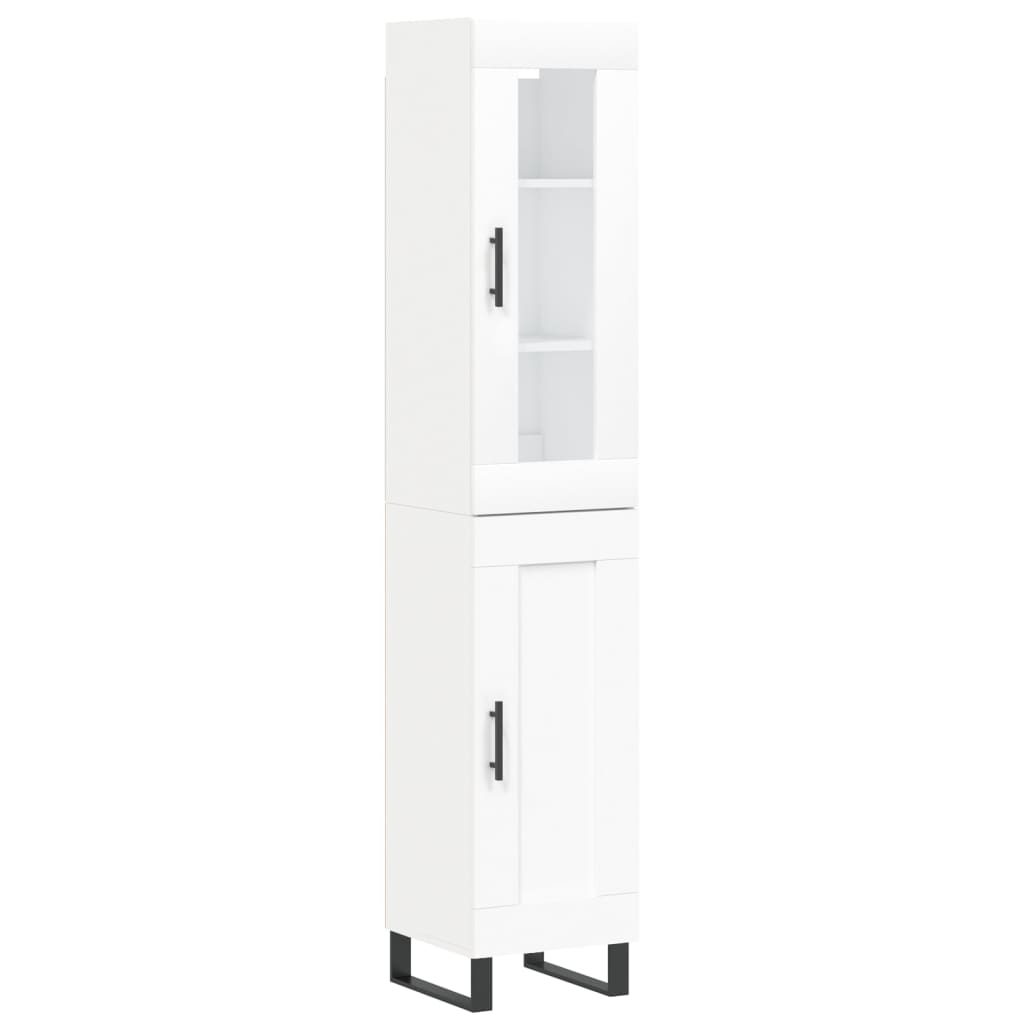 skab 34,5x34x180 cm konstrueret træ hvid