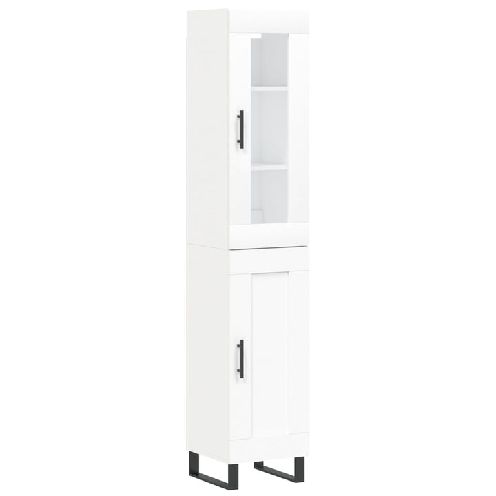 skab 34,5x34x180 cm konstrueret træ hvid