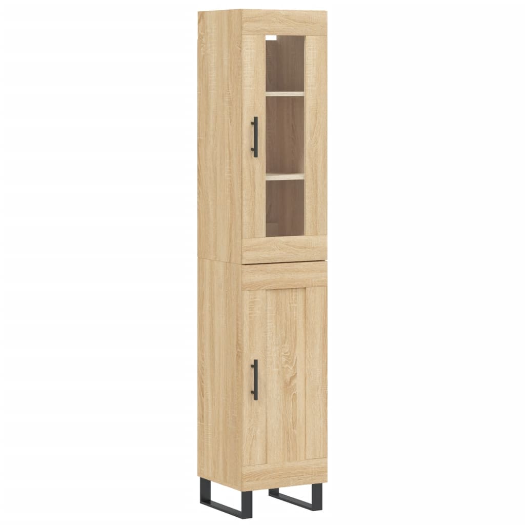 skab 34,5x34x180 cm konstrueret træ sonoma-eg