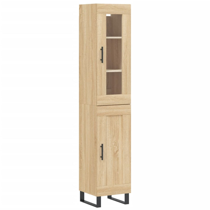 skab 34,5x34x180 cm konstrueret træ sonoma-eg
