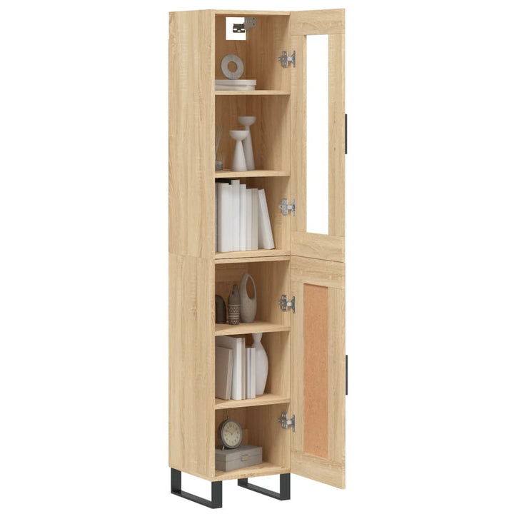 skab 34,5x34x180 cm konstrueret træ sonoma-eg