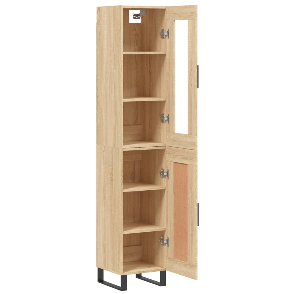 skab 34,5x34x180 cm konstrueret træ sonoma-eg