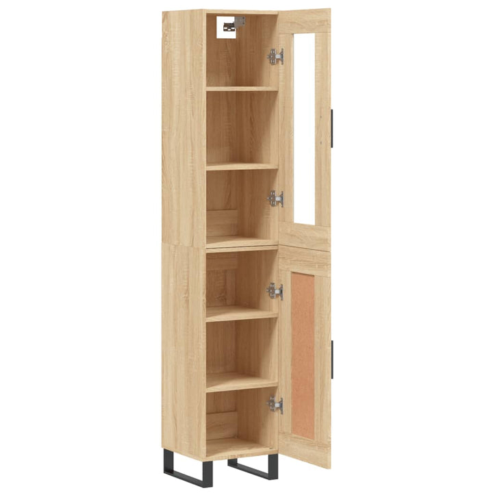 skab 34,5x34x180 cm konstrueret træ sonoma-eg