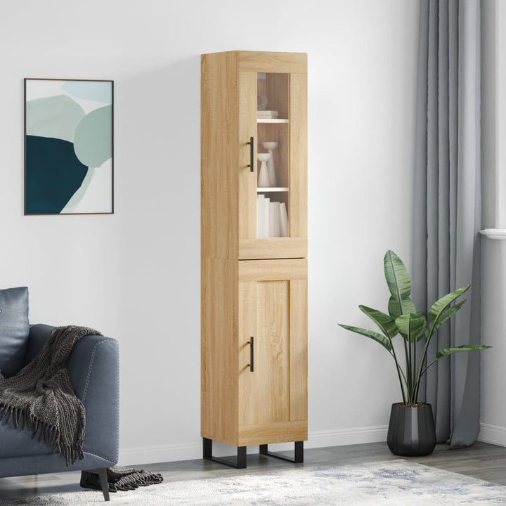 skab 34,5x34x180 cm konstrueret træ sonoma-eg