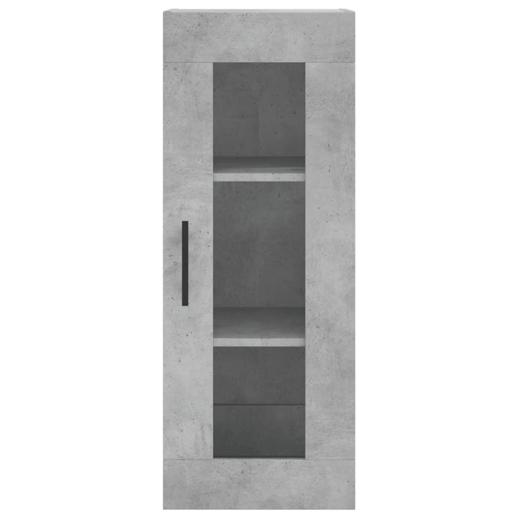 skab 34,5x34x180 cm konstrueret træ betongrå