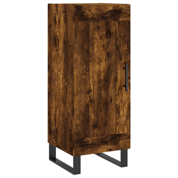 skab 34,5x34x180 cm konstrueret træ røget egetræ
