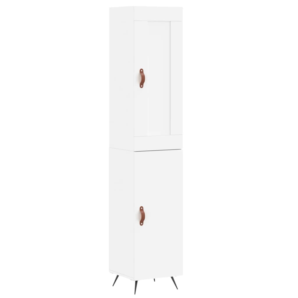 skab 34,5x34x180 cm konstrueret træ hvid