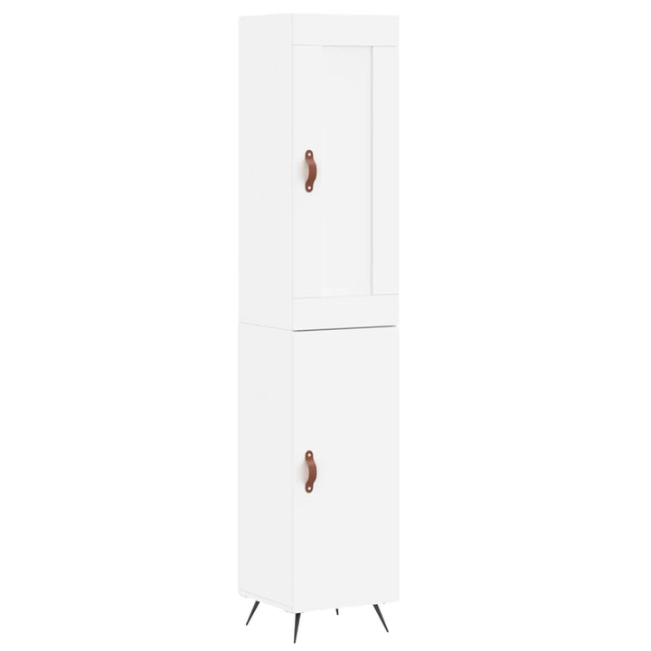 skab 34,5x34x180 cm konstrueret træ hvid