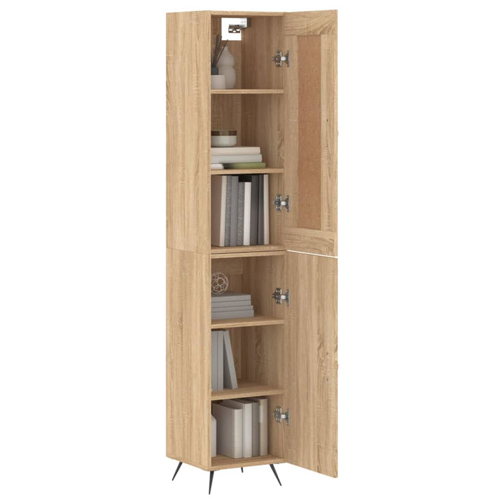 skab 34,5x34x180 cm konstrueret træ sonoma-eg
