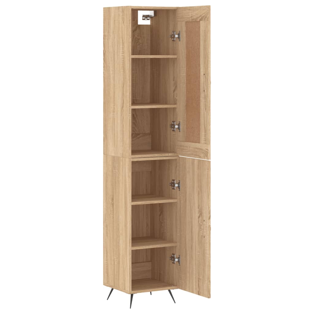 skab 34,5x34x180 cm konstrueret træ sonoma-eg