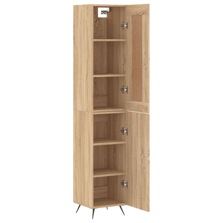 skab 34,5x34x180 cm konstrueret træ sonoma-eg