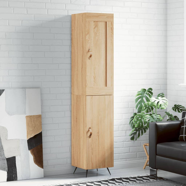 skab 34,5x34x180 cm konstrueret træ sonoma-eg