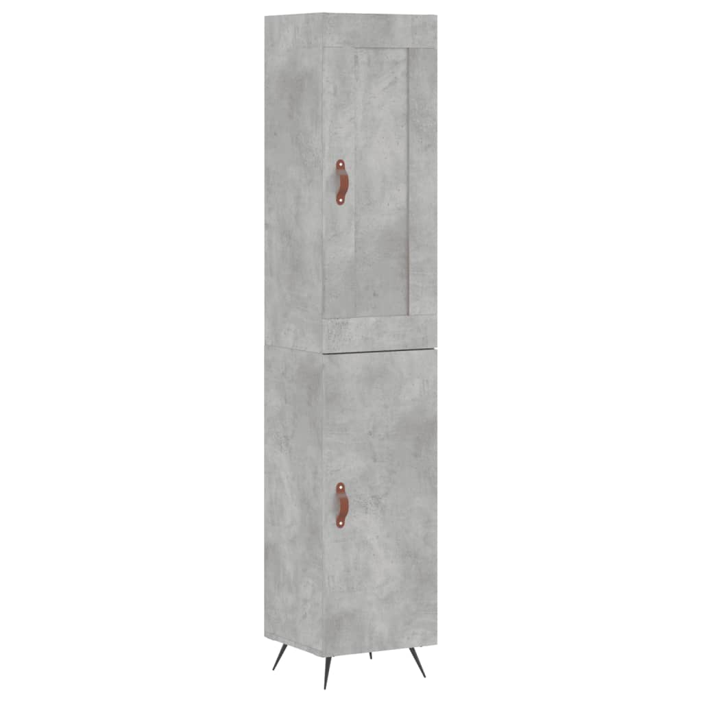 skab 34,5x34x180 cm konstrueret træ betongrå