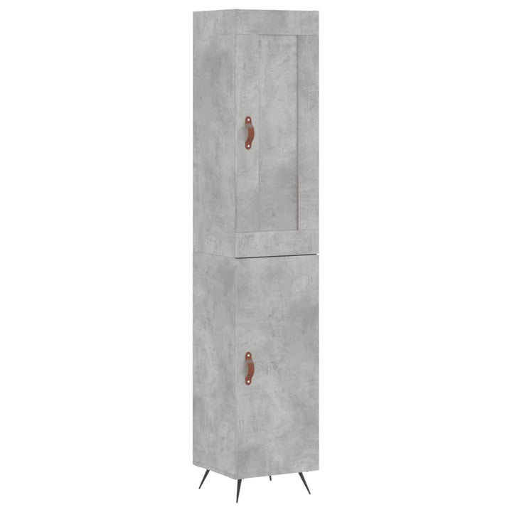 skab 34,5x34x180 cm konstrueret træ betongrå