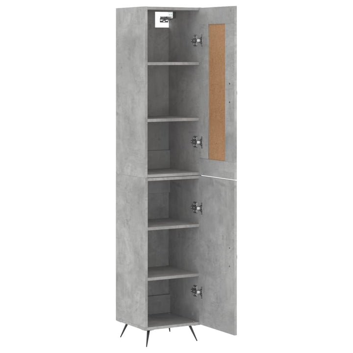 skab 34,5x34x180 cm konstrueret træ betongrå