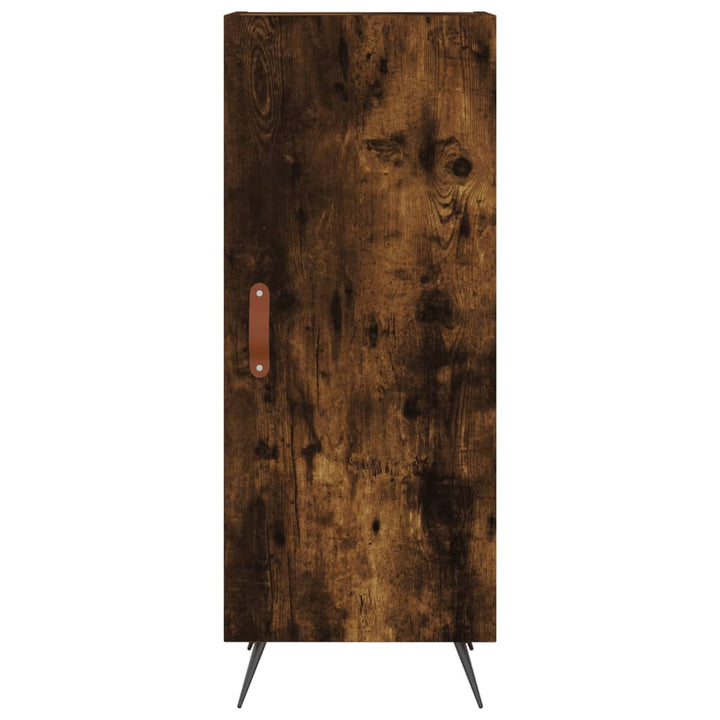 skab 34,5x34x180 cm konstrueret træ røget egetræ