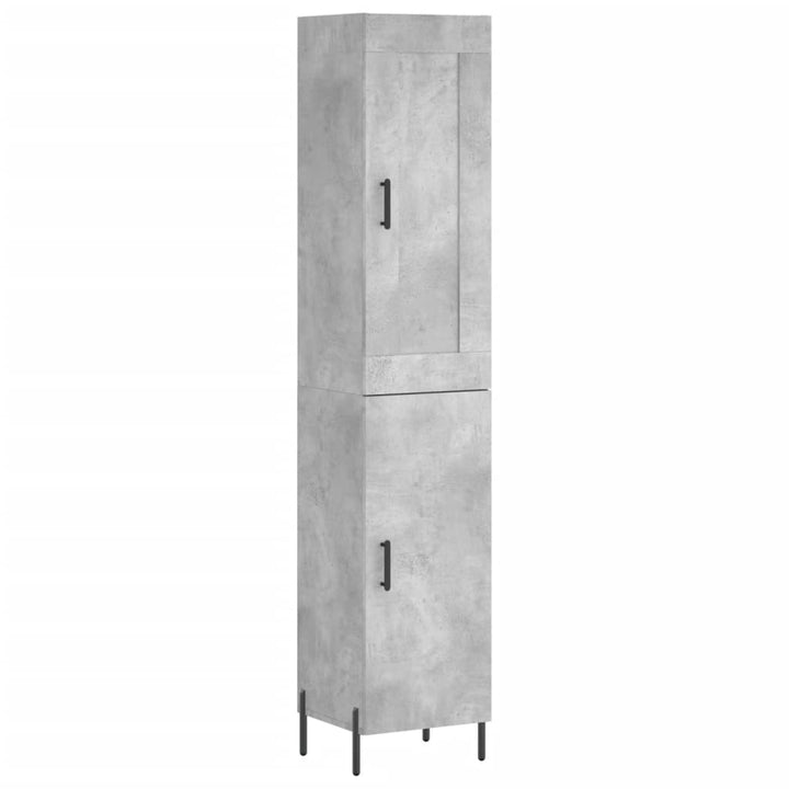 skab 34,5x34x180 cm konstrueret træ betongrå