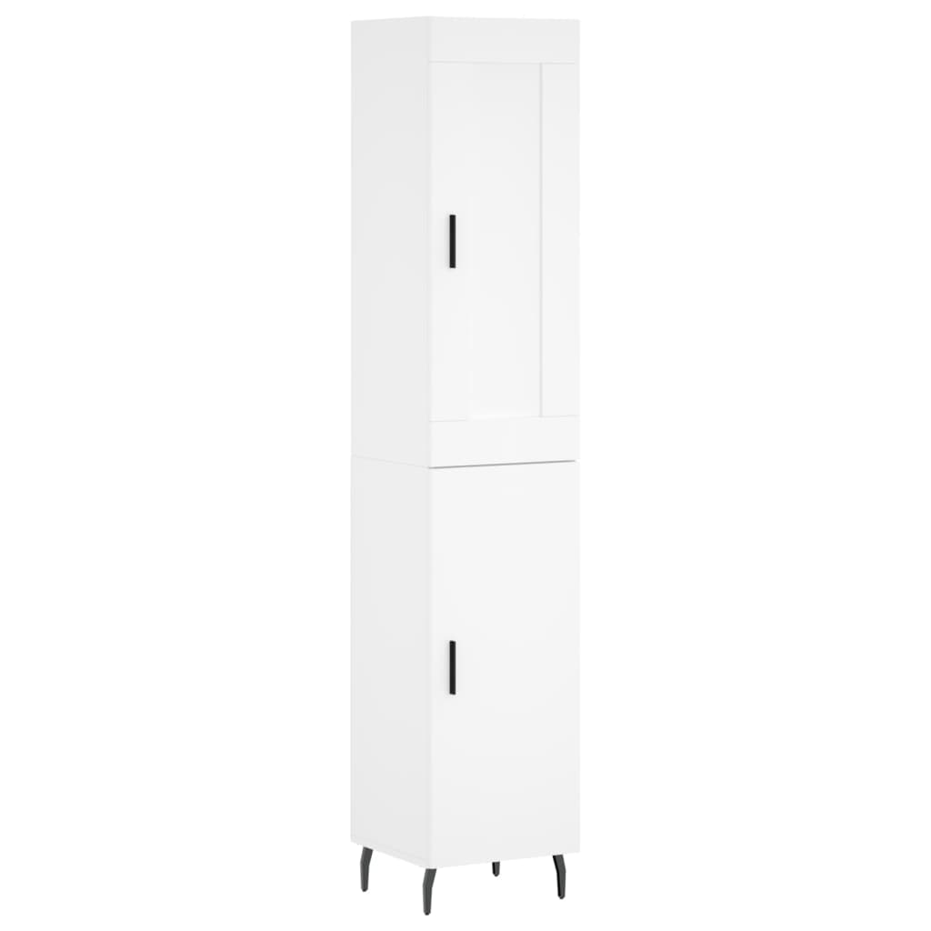 skab 34,5x34x180 cm konstrueret træ hvid