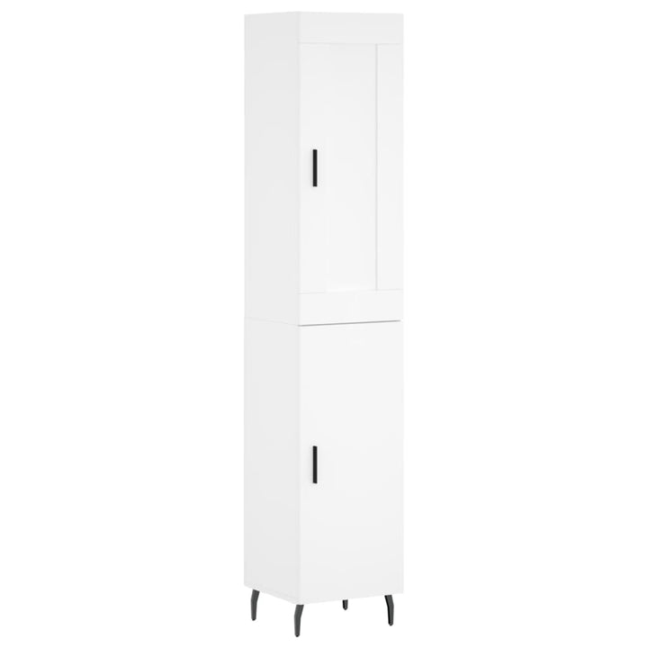 skab 34,5x34x180 cm konstrueret træ hvid
