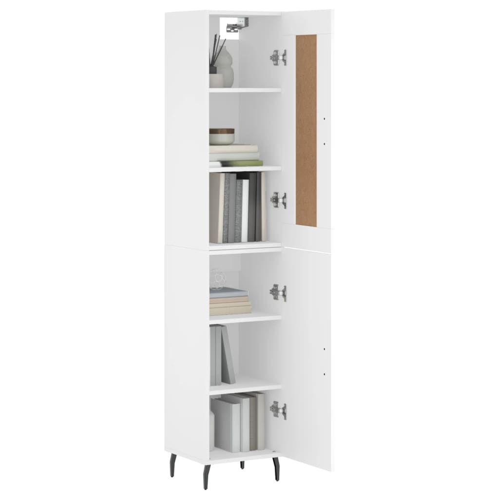 skab 34,5x34x180 cm konstrueret træ hvid