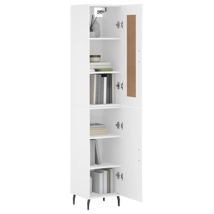 skab 34,5x34x180 cm konstrueret træ hvid