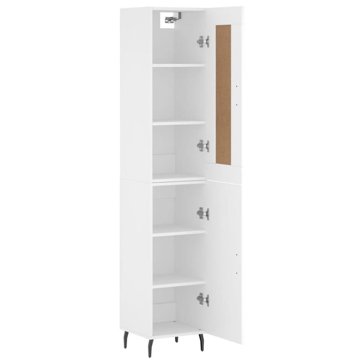 skab 34,5x34x180 cm konstrueret træ hvid