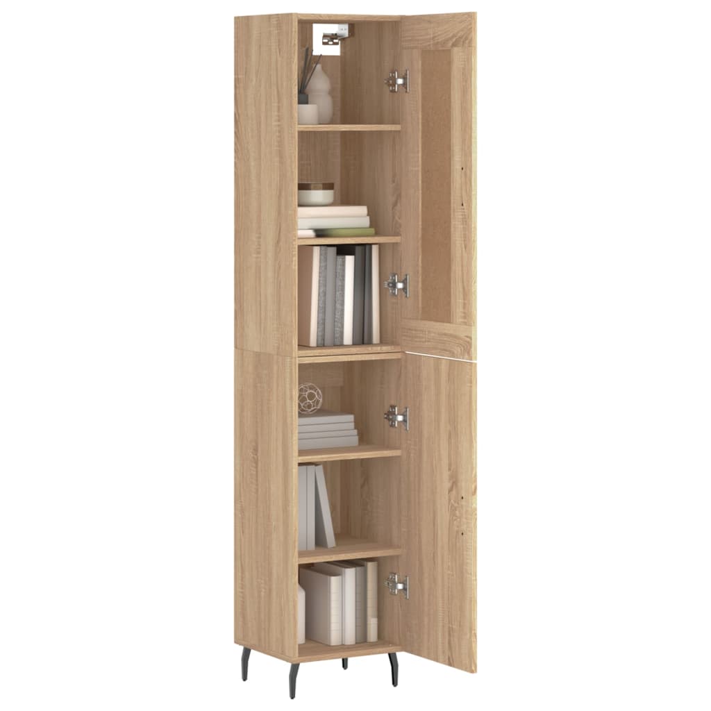skab 34,5x34x180 cm konstrueret træ sonoma-eg