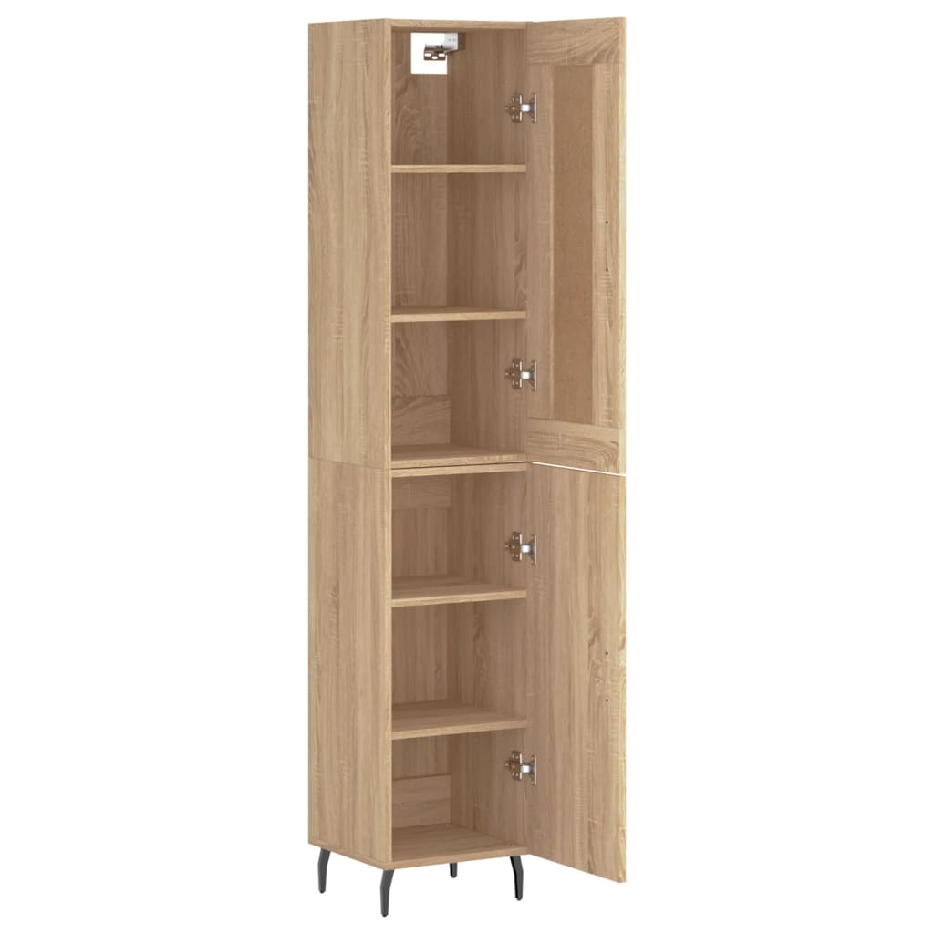 skab 34,5x34x180 cm konstrueret træ sonoma-eg