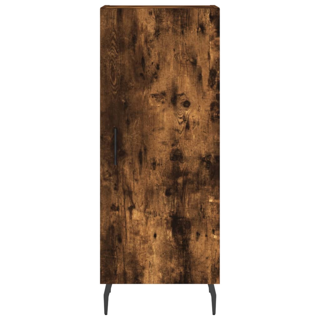 skab 34,5x34x180 cm konstrueret træ røget egetræ