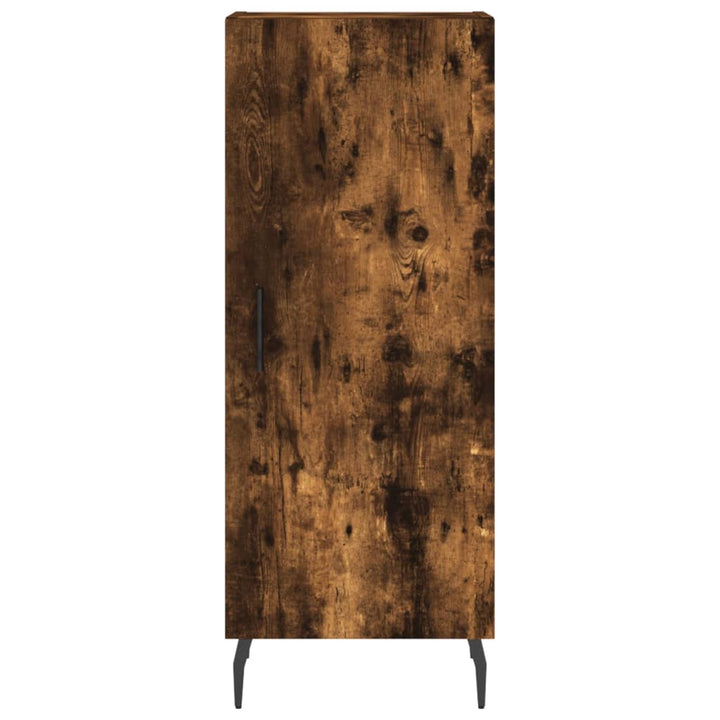 skab 34,5x34x180 cm konstrueret træ røget egetræ