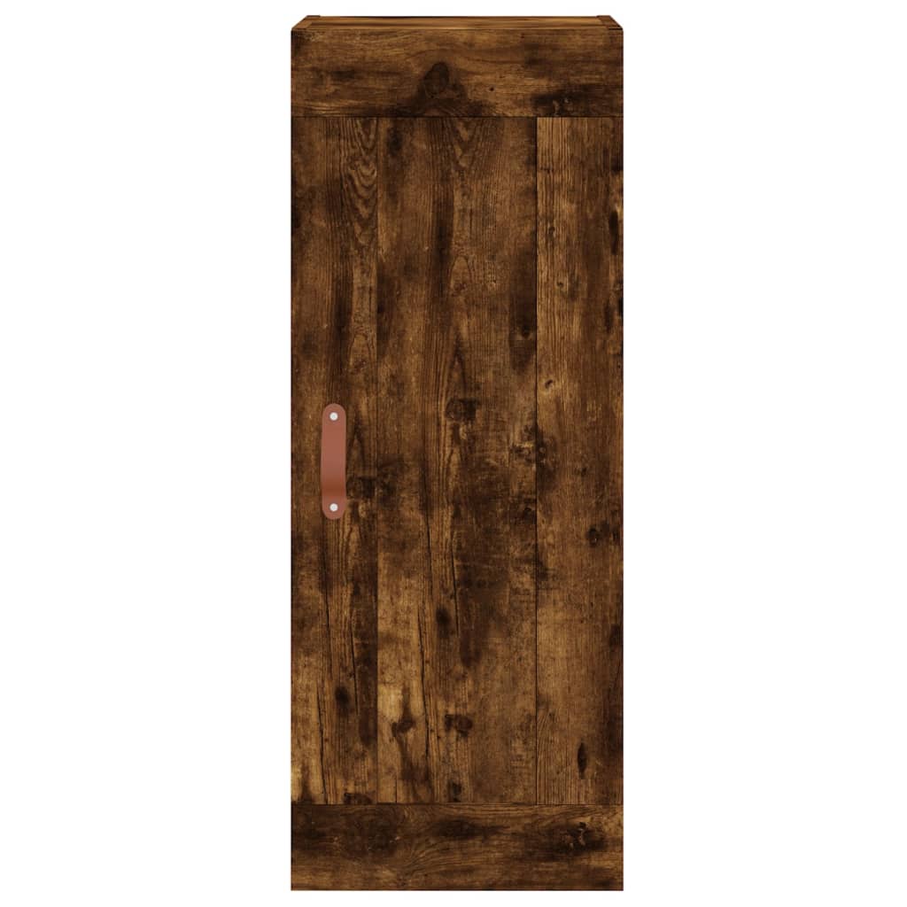 skab 34,5x34x180 cm konstrueret træ røget egetræ