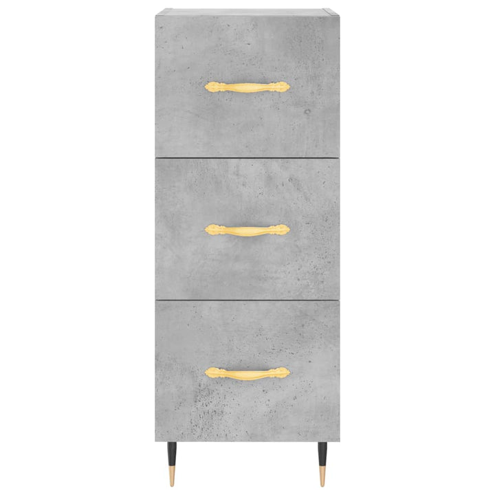 skab 34,5x34x180 cm konstrueret træ betongrå