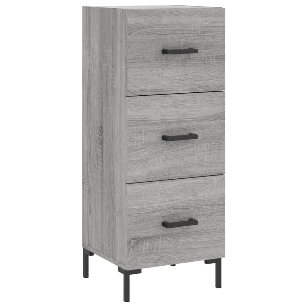 højskab 34,5x34x180 cm konstrueret træ grå sonoma-eg
