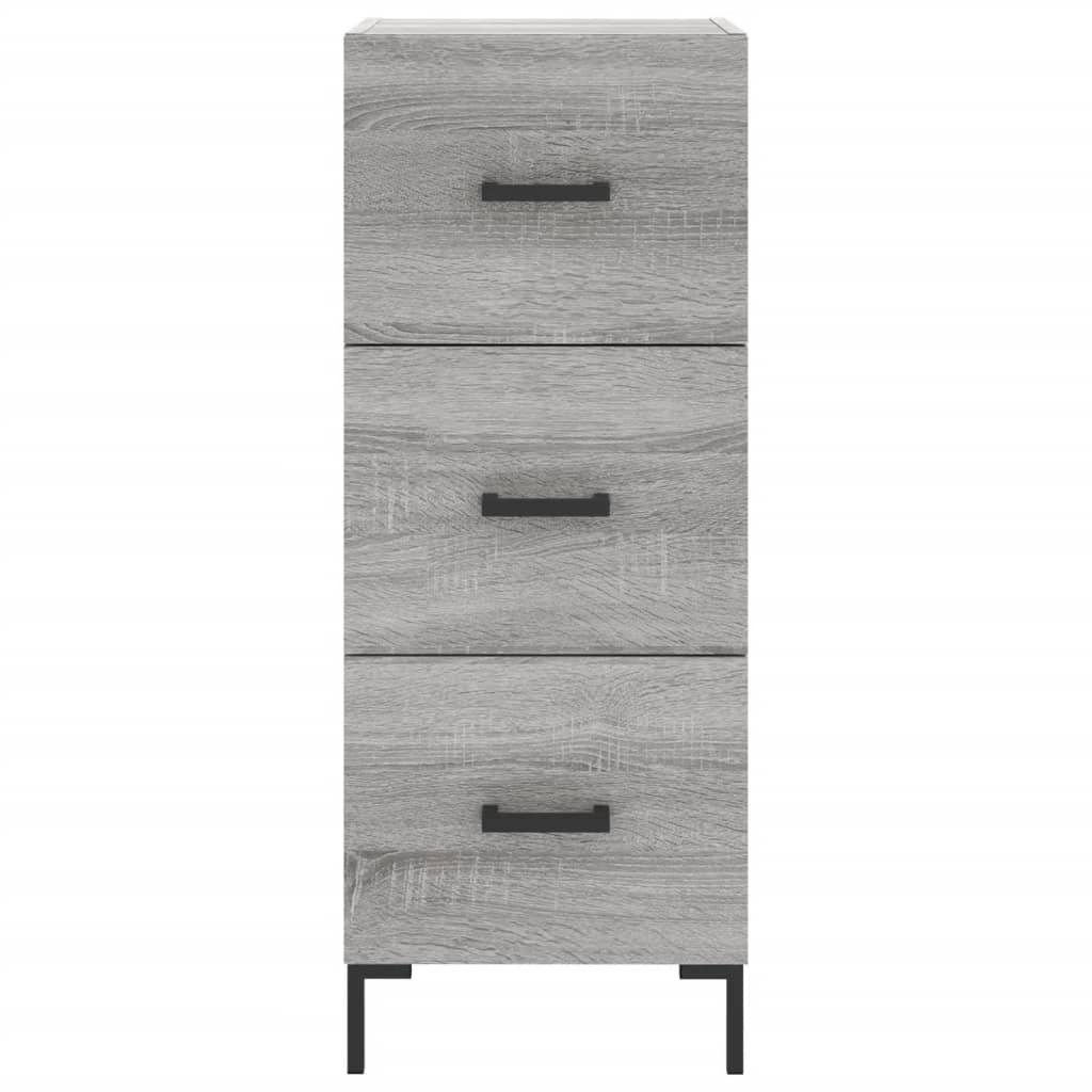 højskab 34,5x34x180 cm konstrueret træ grå sonoma-eg