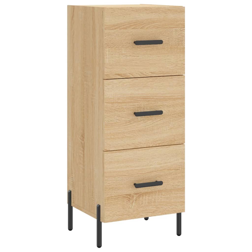 skab 34,5x34x180 cm konstrueret træ sonoma-eg