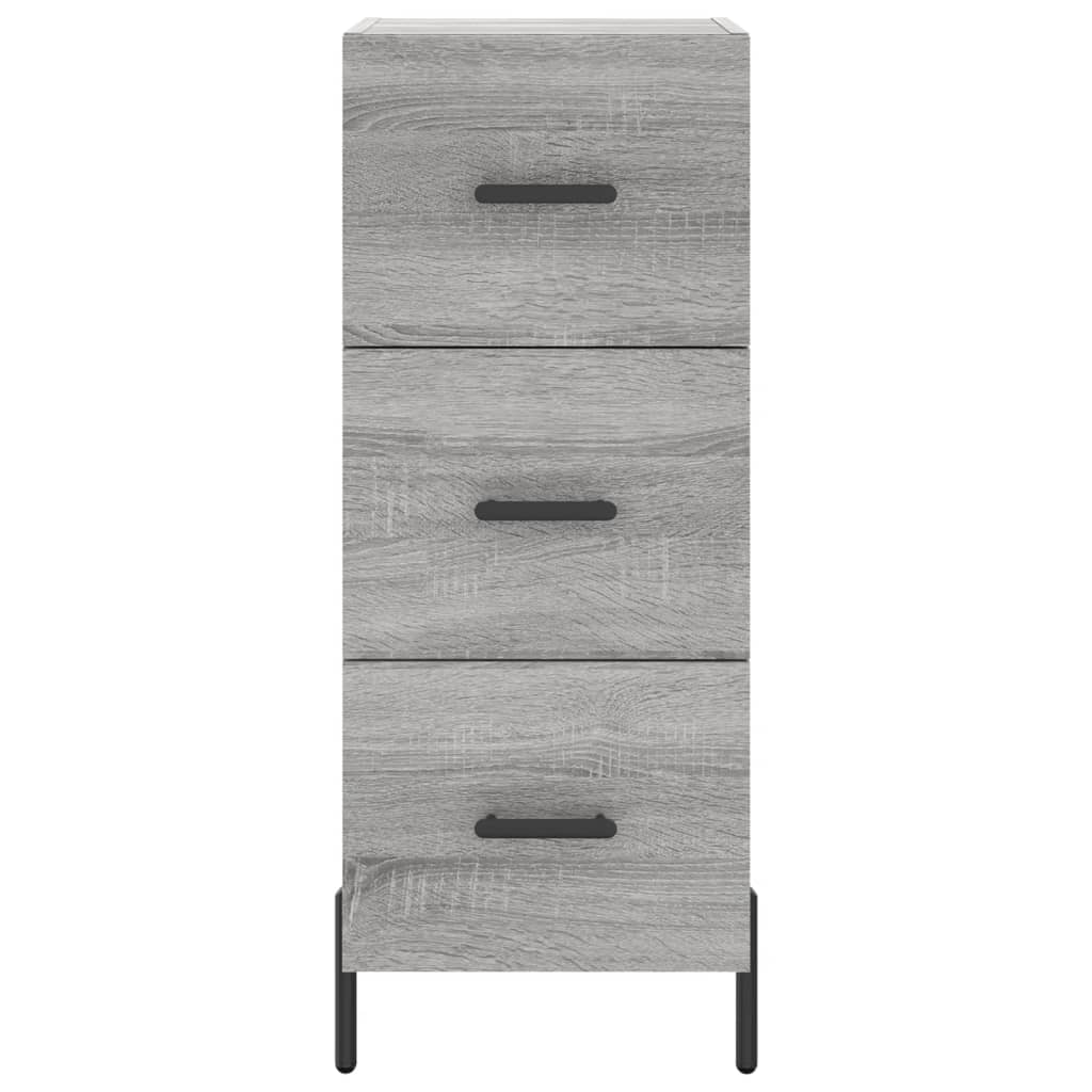 højskab 34,5x34x180 cm konstrueret træ grå sonoma-eg