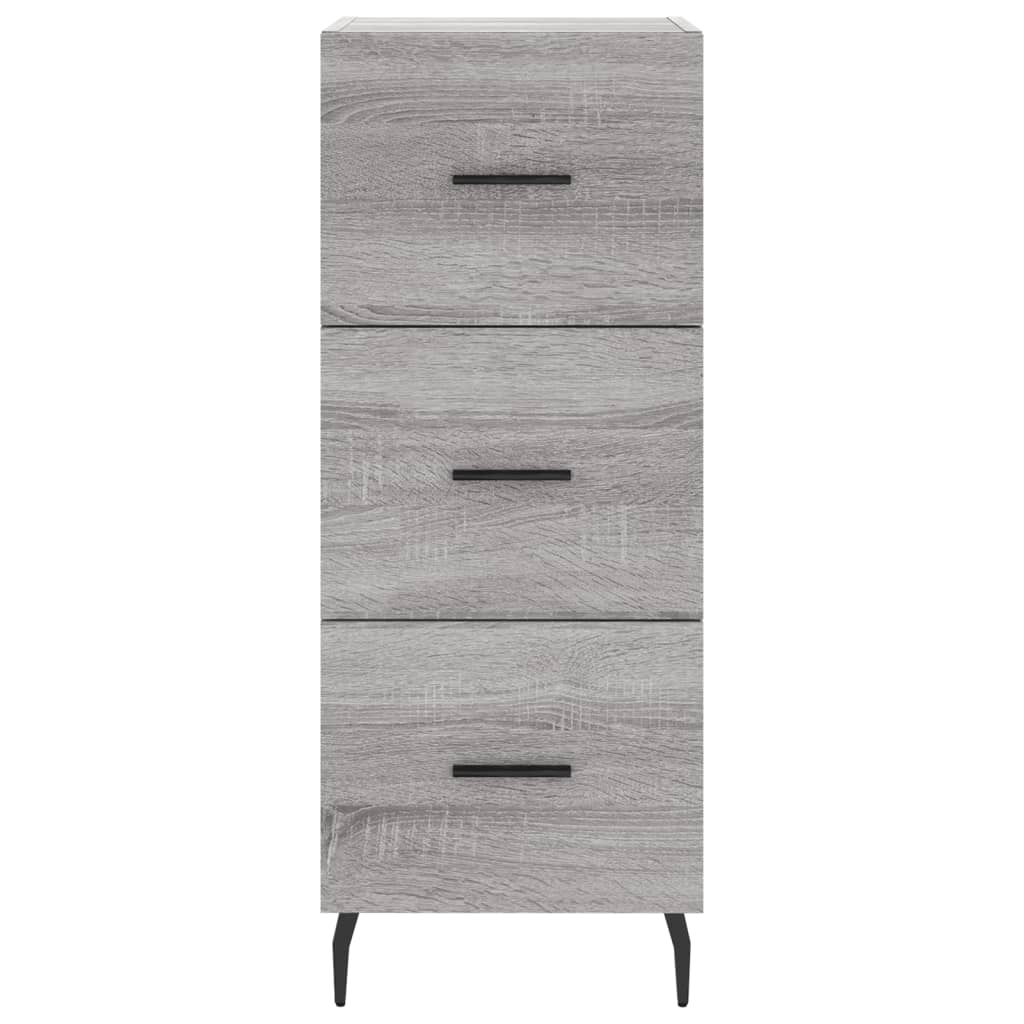 højskab 34,5x34x180 cm konstrueret træ grå sonoma-eg
