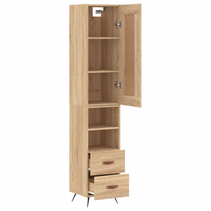 skab 34,5x34x180 cm konstrueret træ sonoma-eg