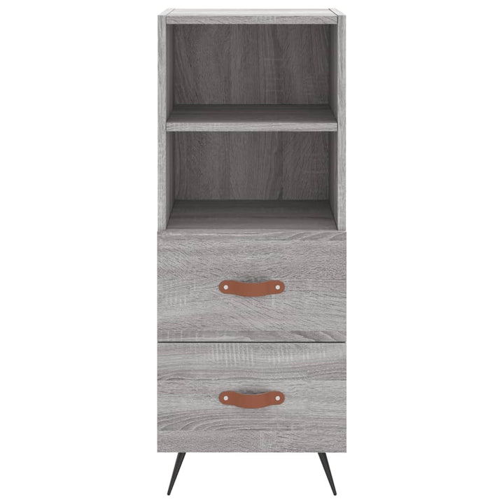 højskab 34,5x34x180 cm konstrueret træ grå sonoma-eg