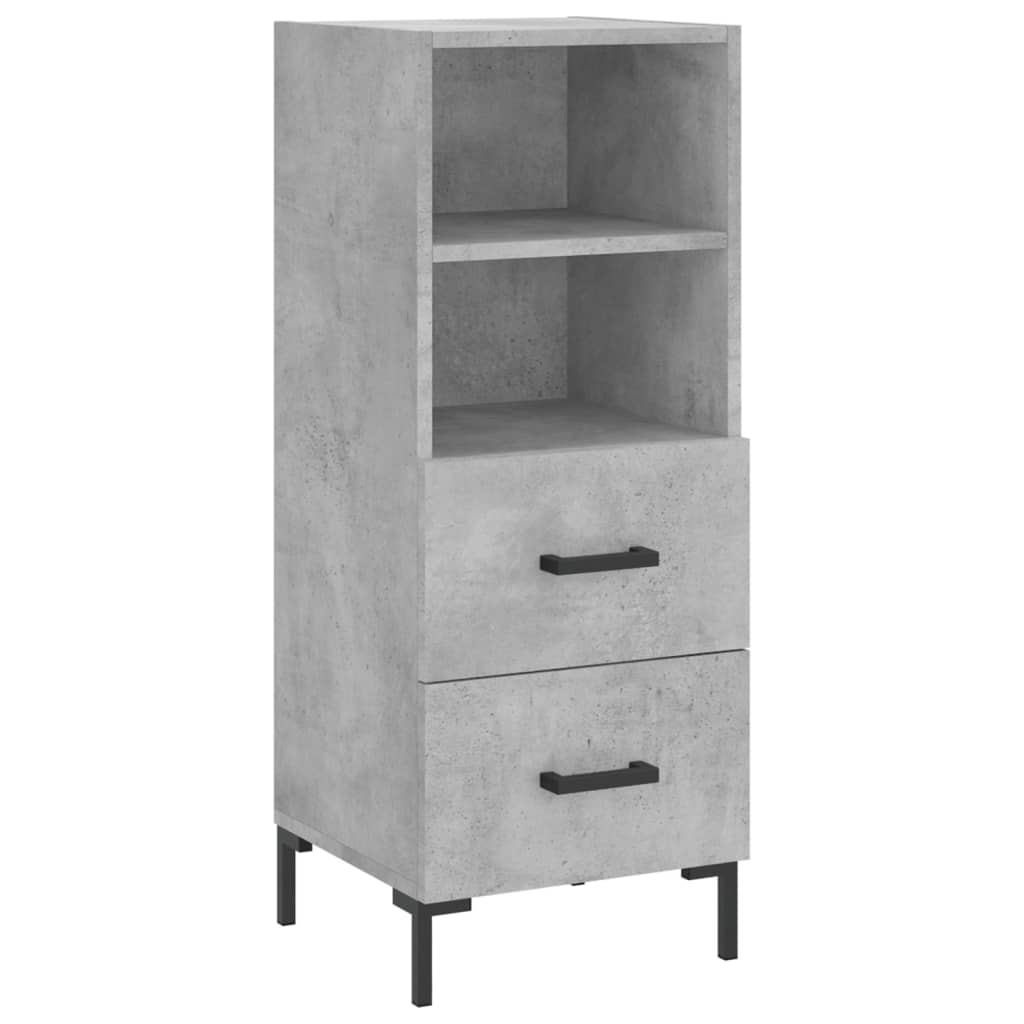 skab 34,5x34x180 cm konstrueret træ betongrå