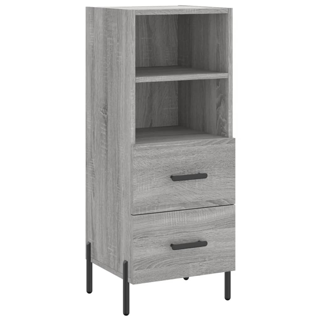 højskab 34,5x34x180 cm konstrueret træ grå sonoma-eg