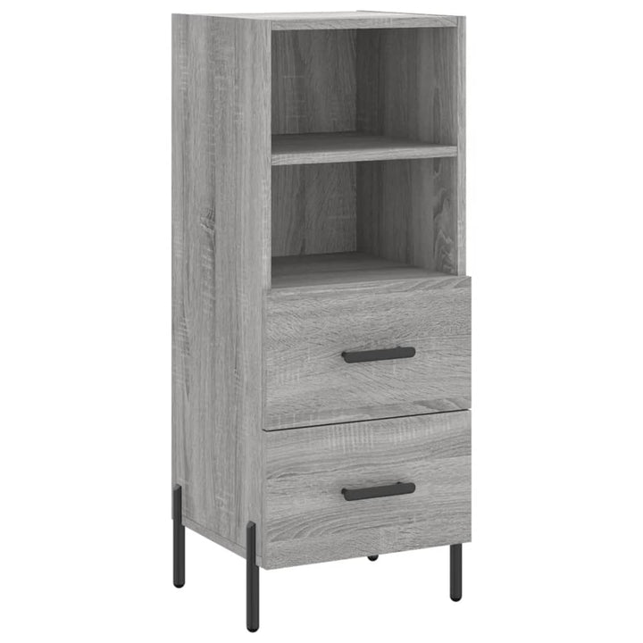 højskab 34,5x34x180 cm konstrueret træ grå sonoma-eg