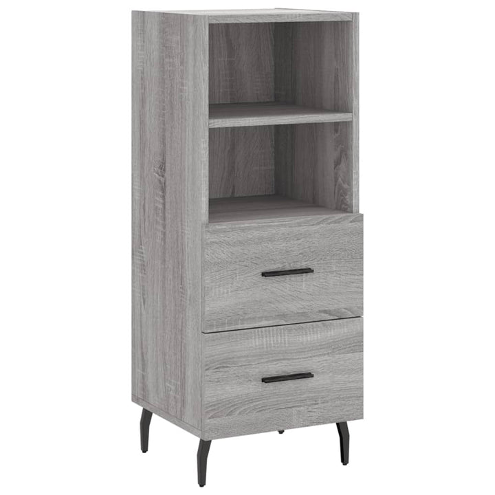 højskab 34,5x34x180 cm konstrueret træ grå sonoma-eg