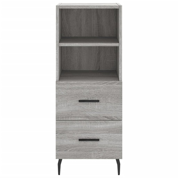 højskab 34,5x34x180 cm konstrueret træ grå sonoma-eg