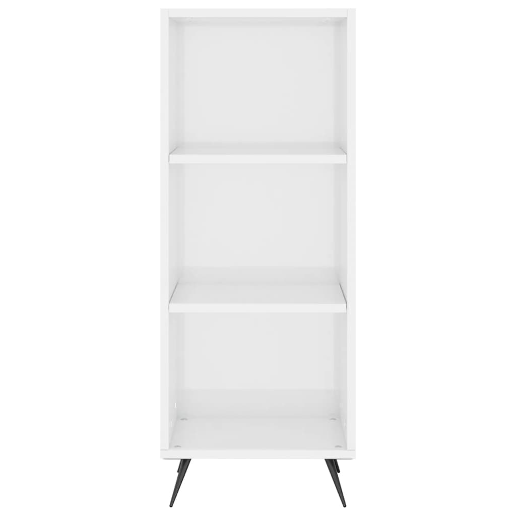 skab 34,5x34x180 cm konstrueret træ hvid højglans