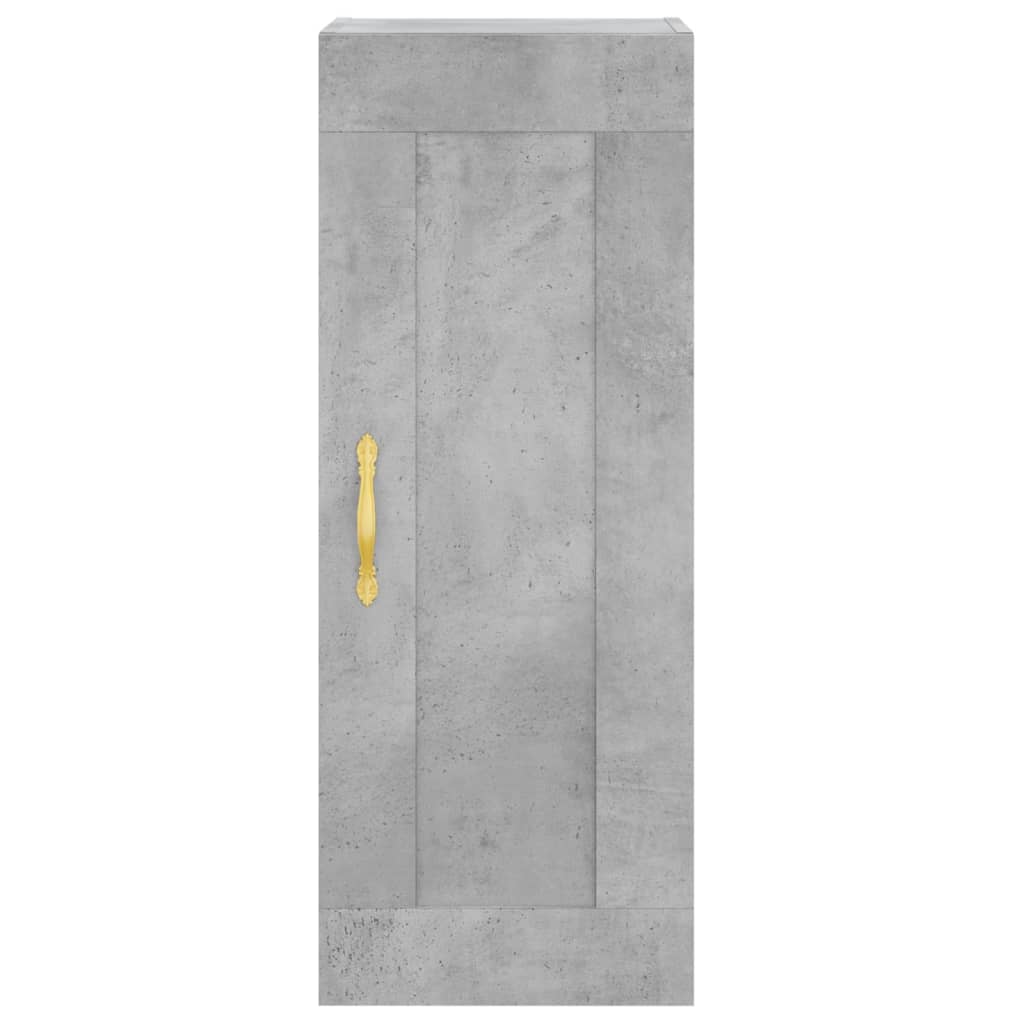 skab 34,5x34x180 cm konstrueret træ betongrå