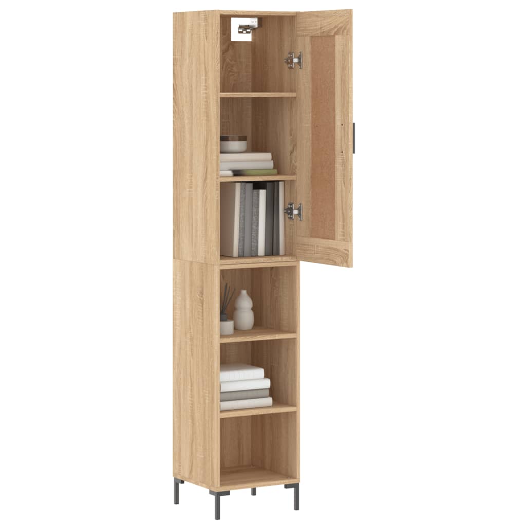 skab 34,5x34x180 cm konstrueret træ sonoma-eg