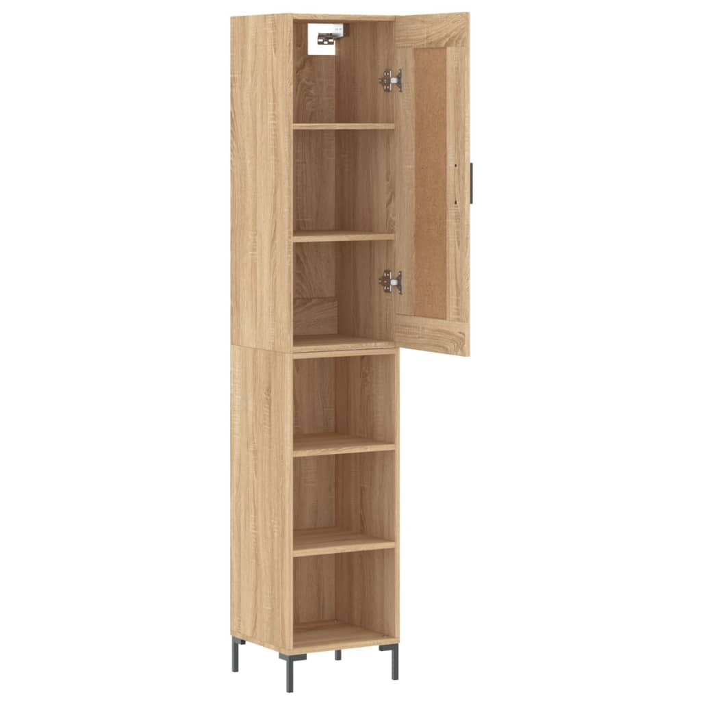 skab 34,5x34x180 cm konstrueret træ sonoma-eg